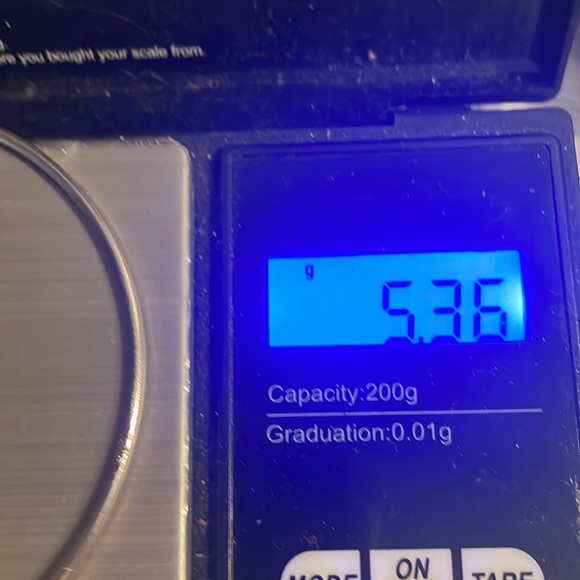 8” mixed metal Minimalist smooth polished silver tone stackable bangle bracelet - Picture 10 of 10